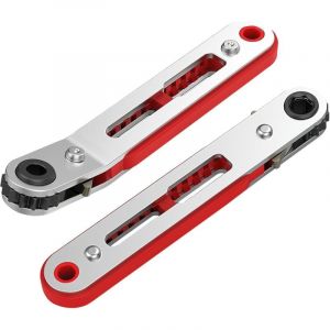 Largeight - 2Pcs Mini Clés à Cliquet,Tête Plate Tête Coude Tournevis à Cliquet Réversible 1/4 pouce Tournevis Clé à Cliquet Tournevis Couple Cliquet