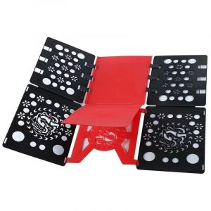 Planche pliante pour chemise - Plieur de Vetement Plieur de Linge Enfant Adulte Vetement Chemise t Shirt Tee Shirts 58 x 68 cm (Noir & Rouge)