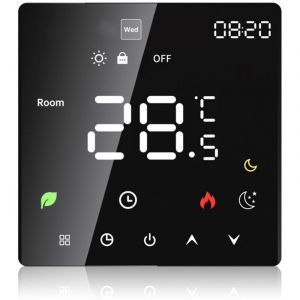 Decdeal - Thermostat intelligent pour la maison &Eacute;cran tactile Contr&ocirc;le de temp&eacute;rature programmable Protection IP20 Mode automatique/manuel Thermostat