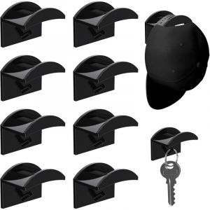 8 Pi&egrave;ces Crochets De Chapeaux,Support Casquette,Rangement Casquette,Range Casquette,Support Casquette Mural,Porte Casquette Mural,Adh&eacute;sifs Crochets