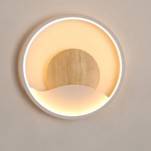 Applique Murale D'Int&eacute;rieur &agrave; Led Lampe Murale Moderne Applique Murale Ronde Pour Salon, Chambre &agrave; Coucher, Couloir, Escaliers, Blanc Chaud, Blanc