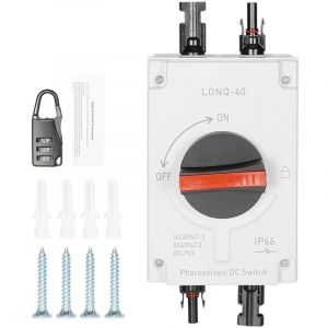 DC isolateur Interrupteur, Sectionneur Photovoltaic DC Isolator Switch IP66 &Eacute;tanche DC Isolateur pour Panneau Solaires 32A 1200V