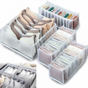 Organisateur De Tiroir Sous Vetement, Bo&icirc;te De Rangement Soutien Gorge Organisation Sous Vetement Pliable Drawer Divider Organizer Rangement &agrave;