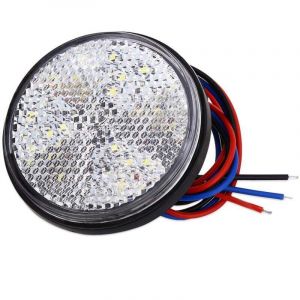 Feux de Remorque LED, 12V Feu Arriere pour Remorque 2PCS remorque Voiture Feu de Freinage R&eacute;flecteur Rond LED Feu de Gabarit LED pour Camion de Moto