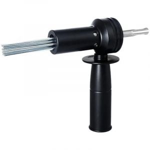 D&eacute;rouilleur &eacute;lectrique &agrave; aiguilles - Pistolet de d&eacute;rouillage manuel - Adaptateur robuste &agrave; 18 aiguilles - Outils de marteau &eacute;lectrique - Pour