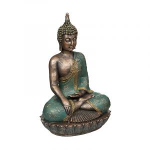 Bouddha Vintage 'Anju' 43cm Bleu & Bronze