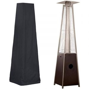 Housse pour Chauffage de Terrasse - Housse pour Parasol Chauffant de Style Pyramidal, Noir