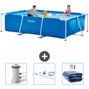 Intex - Piscine Cadre Rectangulaire 300 x 200 x 75 cm - Bleue - Incluse Accessoire CB81