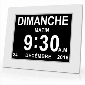 Horloge calendrier num&eacute;rique One Piece 7 pouces avec date et heure, horloge Alzheimer pour parents, rappel de m&eacute;dicaments pour grands-parents et