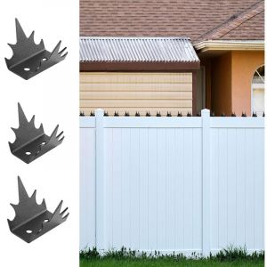12 dispositifs de dissuasion pour cl&ocirc;ture en fil de fer barbel&eacute; m&eacute;tallique, clous pour cl&ocirc;ture de s&eacute;curit&eacute;, cl&ocirc;ture anti-intrusion, clous muraux,