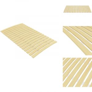 Vidaxl - Sommier à lattes avec 17 lattes 70x200 cm - Sommier à Lattes - Lit Plateforme - Lit Pliable - Cadre De Lit - Bois De Peuplier