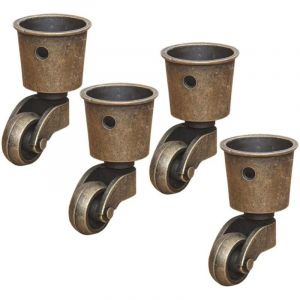 4 roulettes Pivotantes en Laiton Massif, Roulette de Meuble Haut de Gamme, Charge 440 Lbs, pour Canapé Table Basse Piano, avec Vis