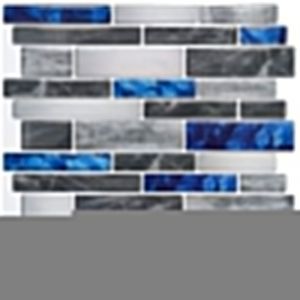 Linghhang - Papier Peint Carrelage Autocollant Gemmes bleu profond 30 x 30 cm Style Mosaïque Sticker Mural Film Décoratif Imperméable pour Carreaux