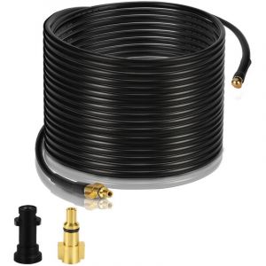 Hengda - swanew Tuyau pour nettoyeur haute pression Tuyau déboucheur flexible noir Nettoyage de 20m