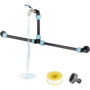 Robinet Cuve 1000L Laiton Connecteur Cuve 1000L pour 2 Robinet Adaptateur de Réservoir ibc Adaptateur Cuve S60x6 Filetage Grossier 3/4'' Raccord Cuve