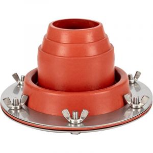 Botte de chemin&eacute;e en silicone haute temp&eacute;rature Botte d'a&eacute;ration de toit flexible pour tuyau OD 1 77" &agrave; 3 94" Kit de solin de tuyau de toiture