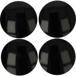 Vhbw - 4x Cache-moyeu, centre de roue compatible avec Alutec voitures, 64 mm noir, plastique