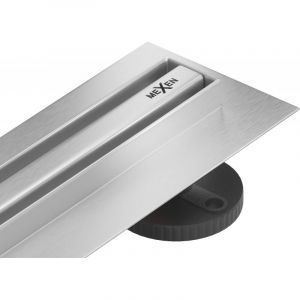 Flat 360° Slim caniveau rotatif 200 cm, inox - 1041200 - Mexen
