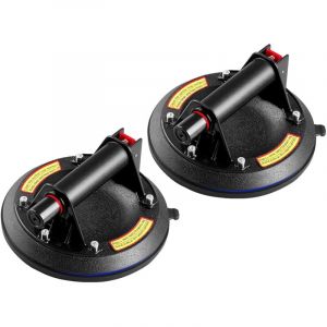 Ventouse Carrelage, 2 Pi&egrave;ces 8" Ventouse Vitre Professionnelle，Ventouse de Levage en Verre, Vide Ventouse en Verre, Charge 110 kg