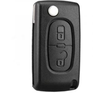 Boutons Coque Cl&eacute; Compatible CE0536 cl&eacute; &agrave; Rabat Pliable pour Peugeot 207 307 308 407 408 3008 5008 Citroen C2 C3 C4 C5 C6 C8 (2 Boutons, CE0536)