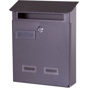 Fraschetti - boîte aux lettres en fer forgé couleur anthracite avec TOIT-701BIS 23x9xH29 cm