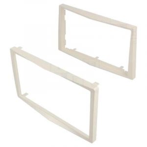 Facade autoradio 2DIN avec contour FA152.2G compatible avec Opel Antara Astra Corsa Zafira - blanc perle