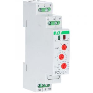 Relais temporis&eacute; 230 V AC / 24 V AC/DC plage de temps universelle 0,1 s &divide; 24 h Un = 24 et 230 V Io 10 A montage sur rail TH-35