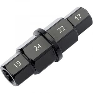 Outil d'axe hexagonal de moto, 17 mm 19 mm 22 mm 24 mm pour le d&eacute;montage ou l'assemblage de la roue avant de moto, cl&eacute; &agrave; douille pour Honda,