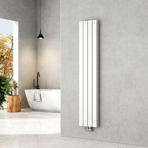 Radiateur eau chaude en acier, 160x30cm, Tube plat vertical double couche, Convient pour 11,9 m² Blanc 889W - Emke