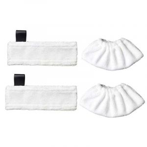 Compatible avec les accessoires de chiffon vapeur Karcher Black Label et le balai vapeur Karcher Magic Floor Mop SC Series (2 Black Label + 2