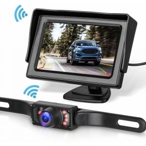 Kit de système de caméra de recul filaire pour voiture/camion/van/van/RV, moniteur de 4,3 pouces, système de sauvegarde de vue arrière