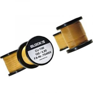 Fil de cuivre &eacute;maill&eacute; Diam&egrave;tre ext&eacute;rieur (avec vernis isolant)=0.75 mm 21.1 m 0.10 kg A780672 - Block
