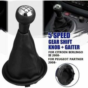 Pommeau de levier de vitesse 5 vitesses + soufflet pour Citroën iii pour Peugeot Partner 2008-2021