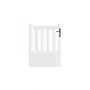 Gefradis - Portillon battant pvc blanc H125 x L100 cm poignée droite etretat