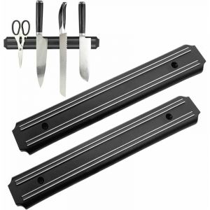 Porte couteaux aimanté cuisine 2 pieces 38 cms barre magnetique couteaux outils barre aimantée porte couteaux aimant couteau mural support couteaux
