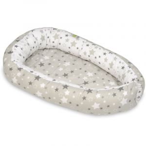 Viking Choice - Nid d'ange - nid d'ange - 0-8 mois - 100% coton - 82x54cm - étoiles blanches/grise sur gris - étoiles blanches/grise sur blanc