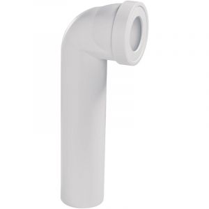 Basic Segment - pipe rigide longue coudée - mâle - diamètre 100mm - longueur 39.5 cm 70720085 - Blanc