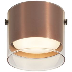 Drain - Spot plafond, plafonnier - 1 lumière - ø 9 cm - Bronze - Moderne - éclairage intérieur - Salon i Chambre i Cuisine i Salle à manger - Qazqa