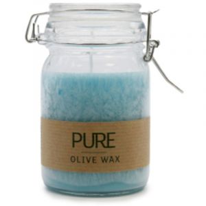 Ancient Wisdom - Bougie Pot Cire Pure Olive 120x70 - Turquoise- Vendu par 1