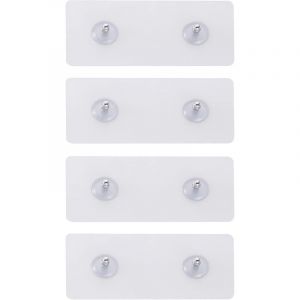4 Pi&egrave;cesAdh&eacute;sif sans Per&ccedil;age Adhesive Accessoire Salle de Bain pour &Eacute;tag&egrave;re de Douche d'angle Montage Mural Adh&eacute;sives de Remplacement Transparents de