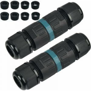 Fitags - Boîte de Jonction Etanche IP68 2PCS 3 Pôles Souterrain IP68 Connecteur de Câble Etanche pour Câble de Diamètre 5-12mm IP68 Connecteurs