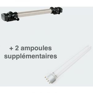 U.v inox 110W St&eacute;rilisateur - Clarificateur pour Bassin De Plus de 50 m&sup3; + 2 Ampoules De Rechange