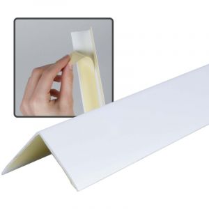 Dalsys - Cornière pvc autocollante 30x30mm, profilé de protection d'angle, baguette d'angle, protection d'arête haute mur, convient pour habitation,