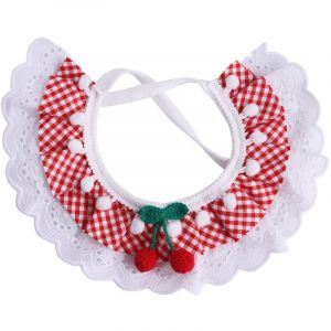 Ensoleille - Bavoir en dentelle pour animaux de compagnie de style f&eacute;erique collier de chien de collier de chien de collier de chat de fleur de