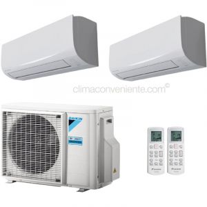 Climatiseur Dual Split R&eacute;versible Daikin Sensira A++ 12000+12000 BTU Inverter (2MXF50A + 2xCTXF35C)