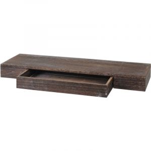 HHG - jamais utilisé] Étagère murale 922, étagère flottante étagère murale étagère suspendue 8x80x25cm, brun, shabby