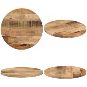 Dessus de table ø 50x1,5 cm rond bois massif de manguier brut - Dessus De Table - Plateau De Table - Bois Massif - Manguier - Design Rustique - Home