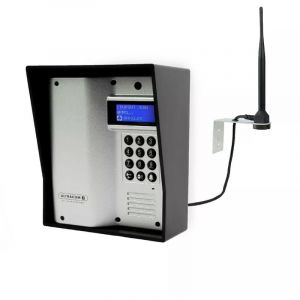 Platine de rue 600m autonome sans-fil - UltraCOM3 visi&egrave;re noire + antenne : 'contourner obstacle / pilier'