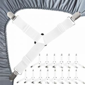 Lot De 15 Sangle De Drap Housse, Tendeur Drap Housse Lit Drap Réglable - Triangle Attache Drap Housse Pour Draps De Lit, Coussin De Canapé, Matelas