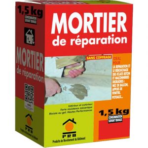 Mortier de Réparation 1.5kg - Enduit de Réparation Haute Résistance - Rebouchage et Réfection de Murs, Façades et Surfaces Dégradées